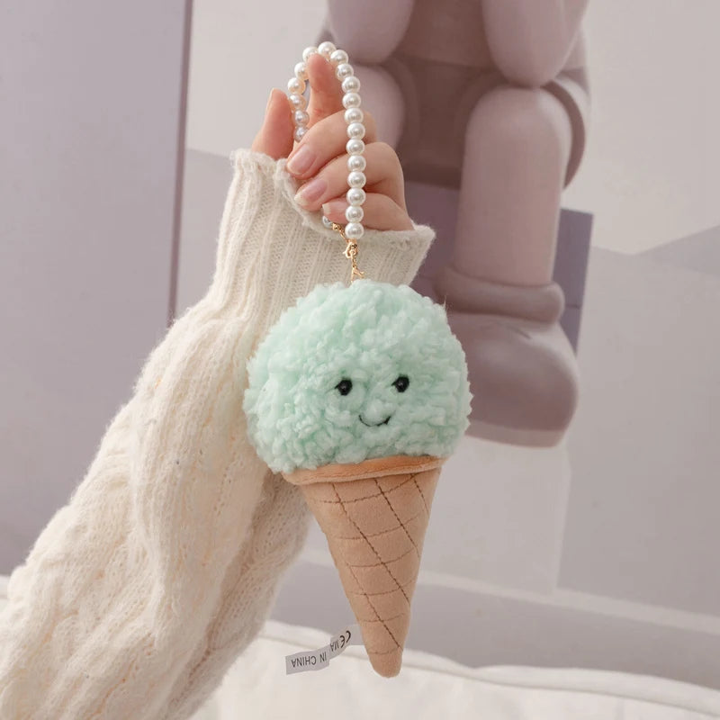 Matcha Ice Cream Cone Keychain
