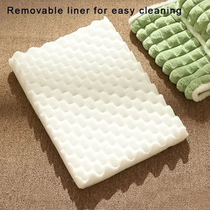 Pet Plush Mattress with Built-In Pillow