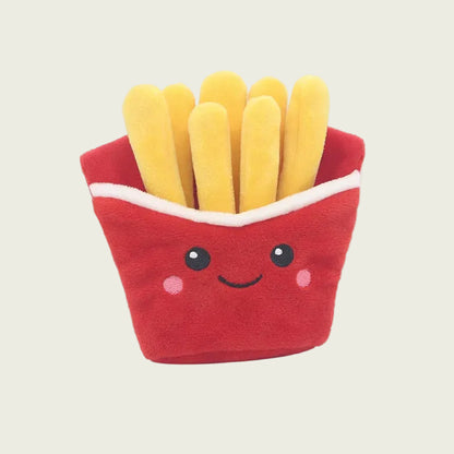 French Fries Fast Food Dog Squeaker Plush Toy