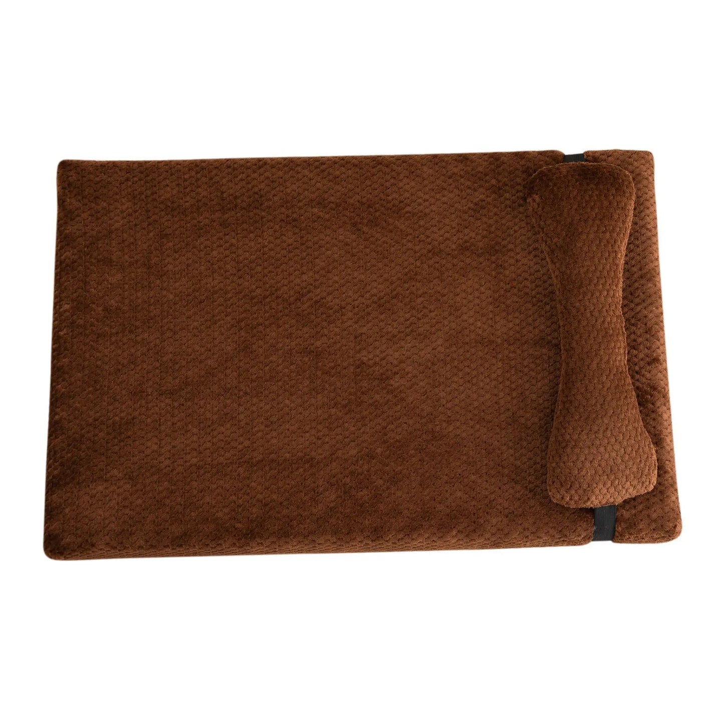 Plush Dog Mattress Pad with Bone Pillow