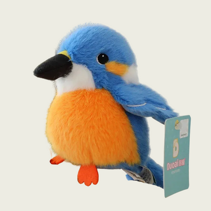 Azure Kingfisher Pocket Bird Keychain Pendant