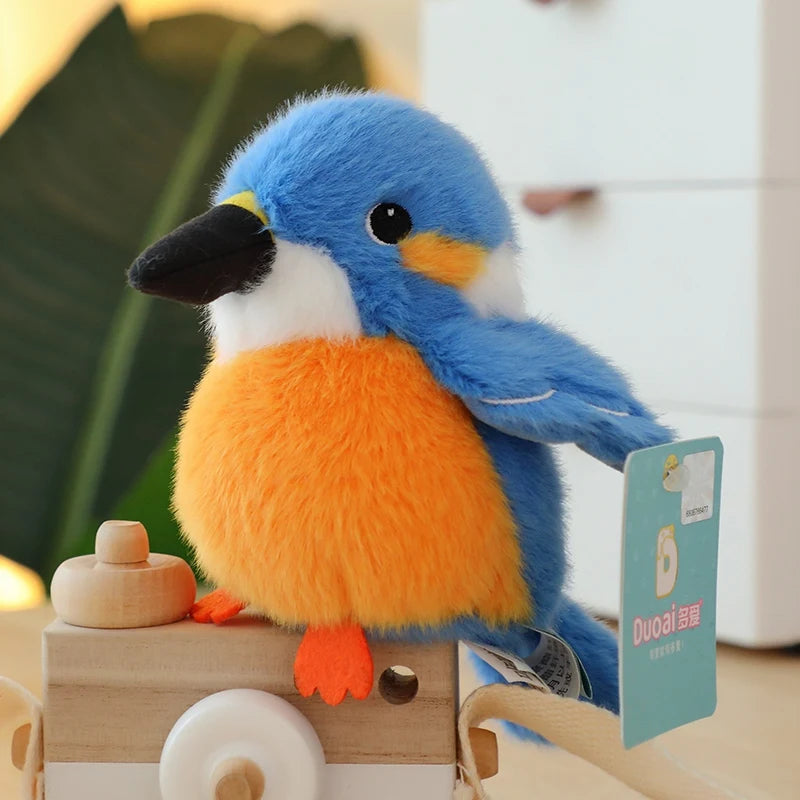 Azure Kingfisher Pocket Bird Keychain Pendant