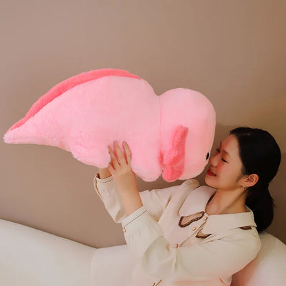 Big Head Axolotl Plushie Stuffed Toy