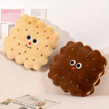 Square Biscuit Cookie Plush Pillow Cushion