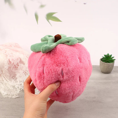 Pink Strawberry Plush with White Seeds