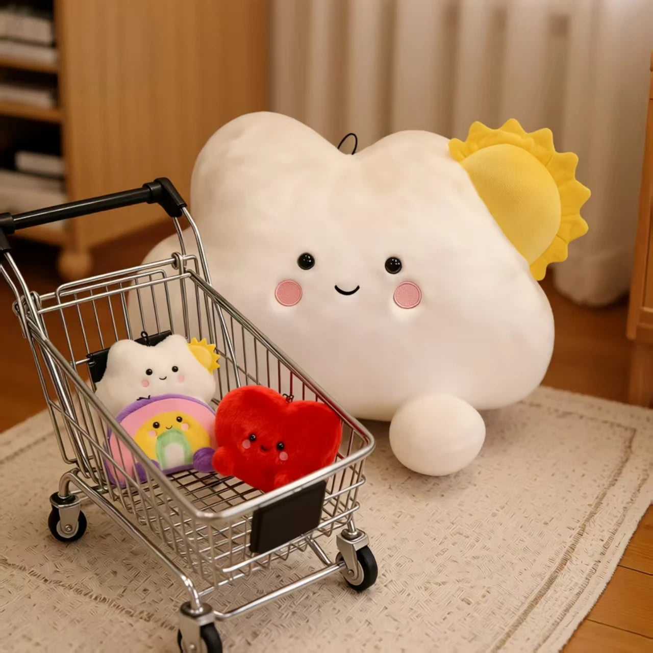 Smiling Purple Pastel Rainbow Plushie