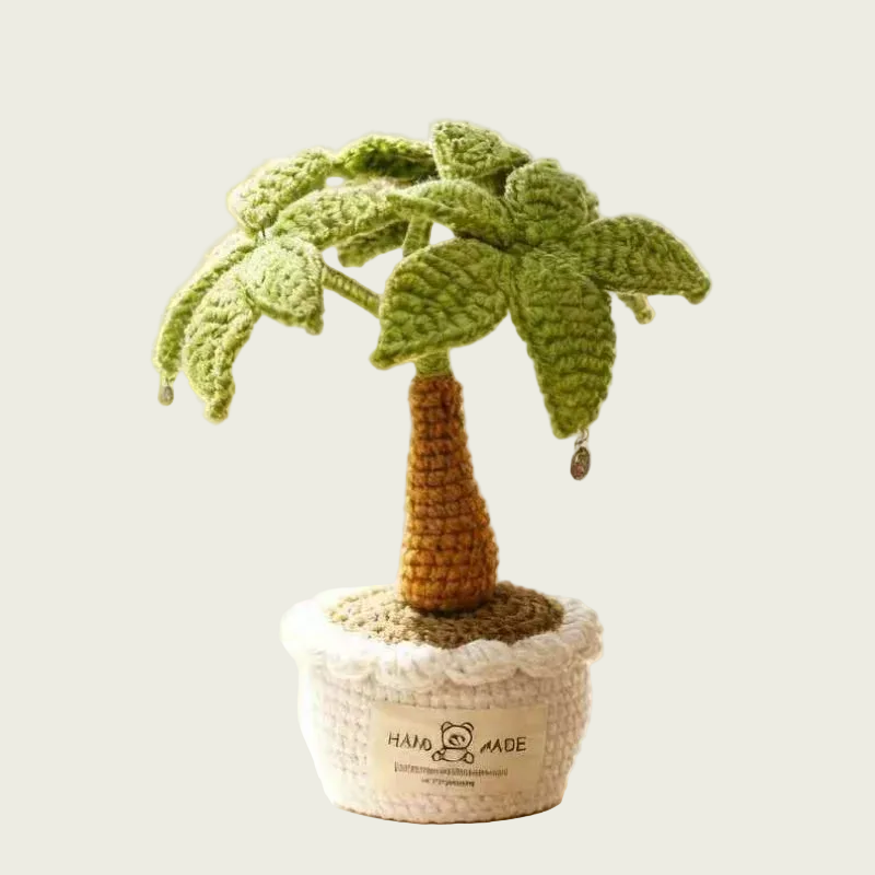 Mini Palm Tree Crocheted Plushie