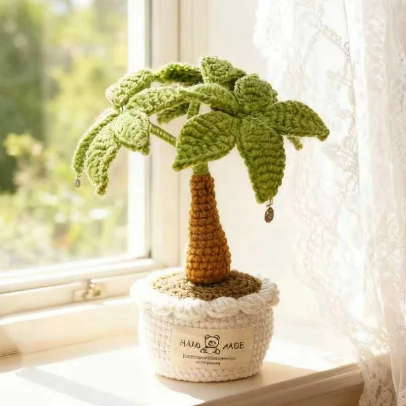 Mini Palm Tree Crocheted Plushie