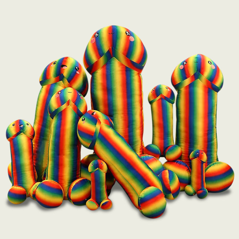 Rainbow Penis Plush Pillow Dick Plushie