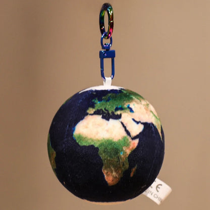 Micro Earth At Night Planet Plush Keychain