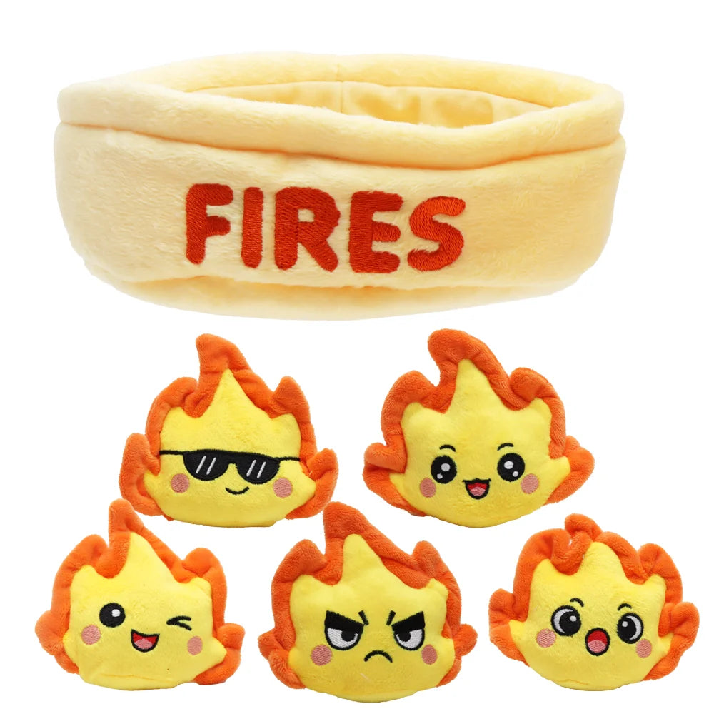 Basket of Flame Emoji Plushies