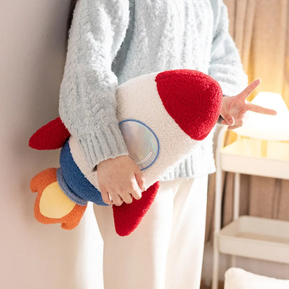 Rocket Plush Toy with Exhaust Flames