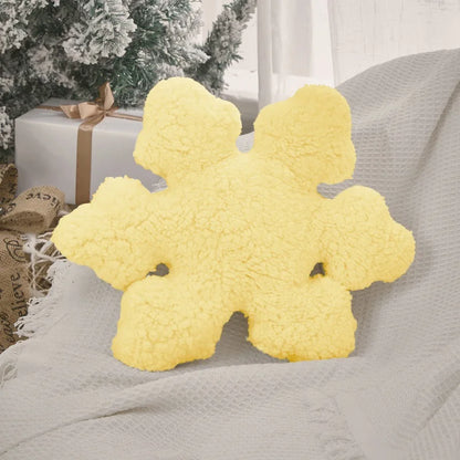 Plush Snowflake Pillow
