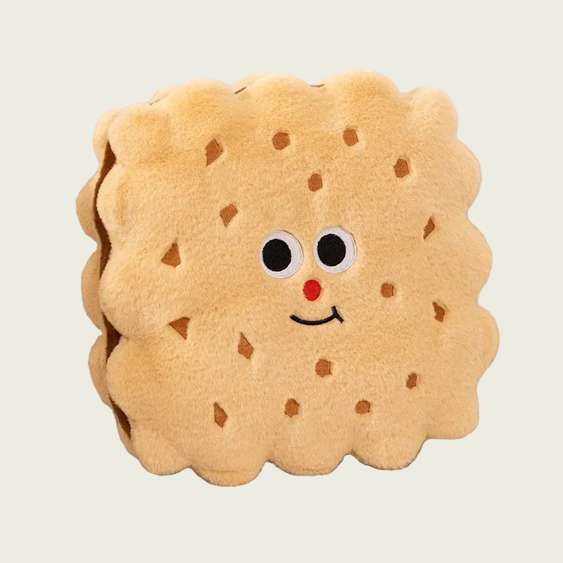 Square Biscuit Cookie Plush Pillow Cushion