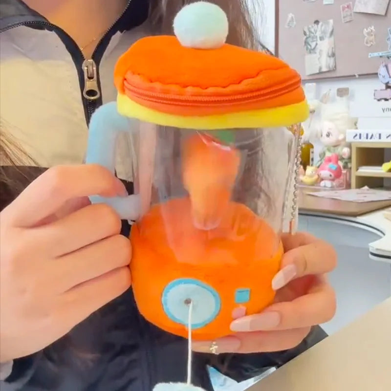 Carrot Plush Smoothie Blender with Drawstring Cord