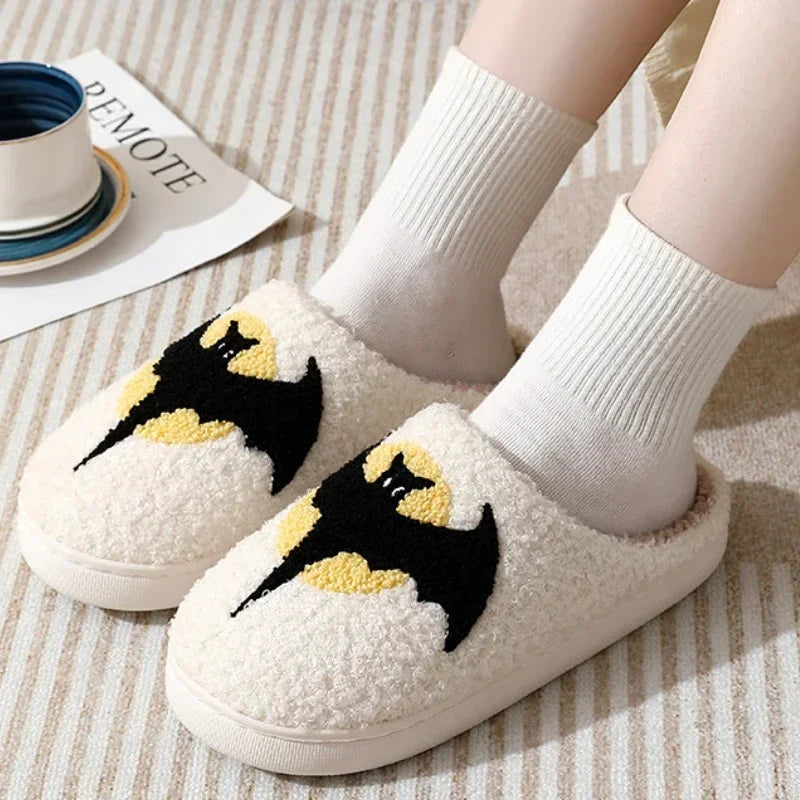 Bat Moon Plush Slippers