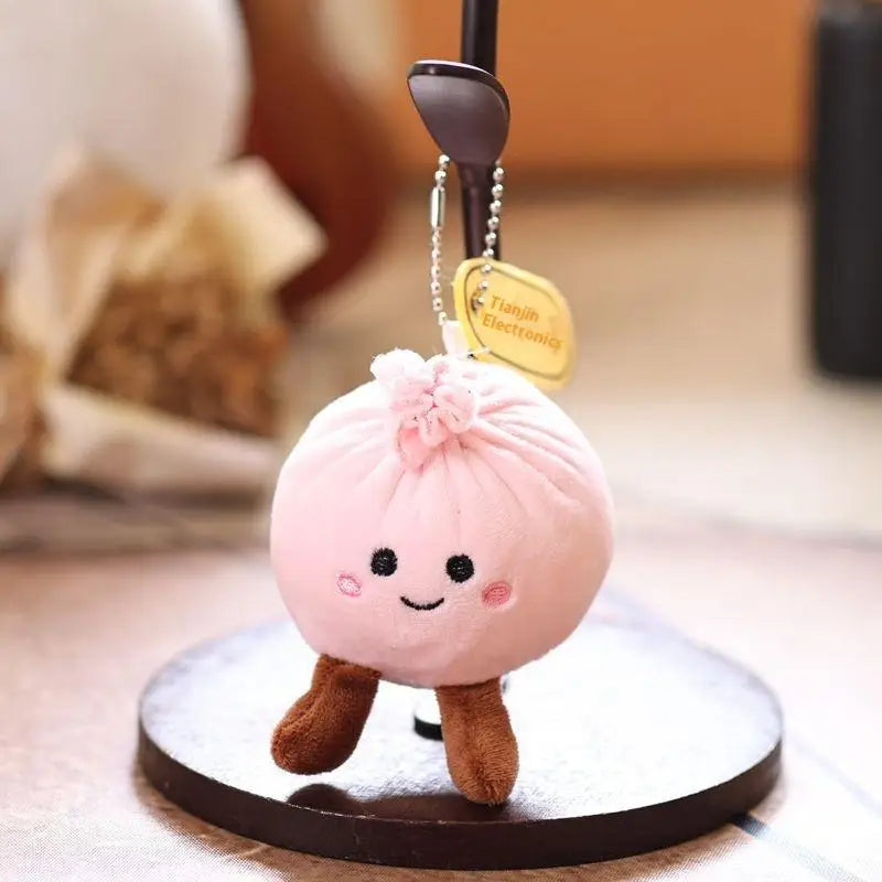 Dim Sum Steamed Bun Plushie Keychain