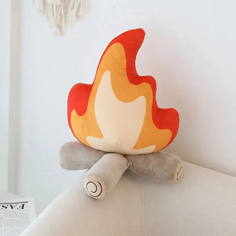 Bonfire Flame with Logs Plush Toy