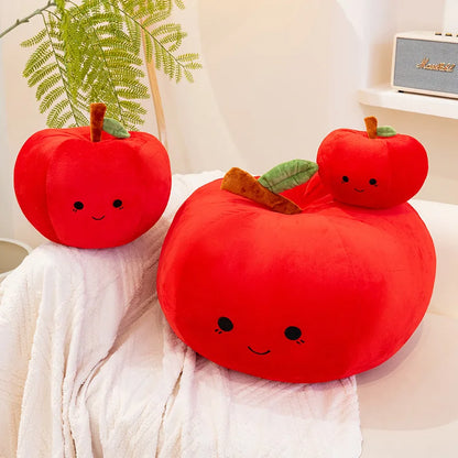 Red Apple Smiling Cartoon Plushie