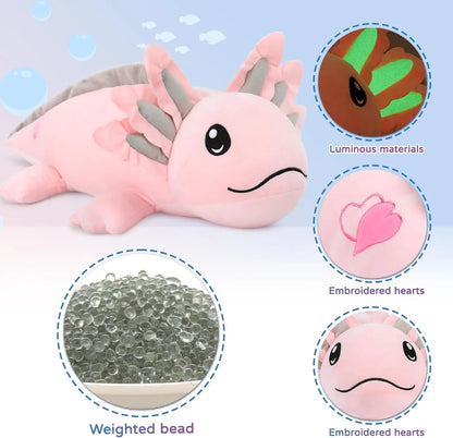 Weighted Axolotl Plushie Stuffed Animal