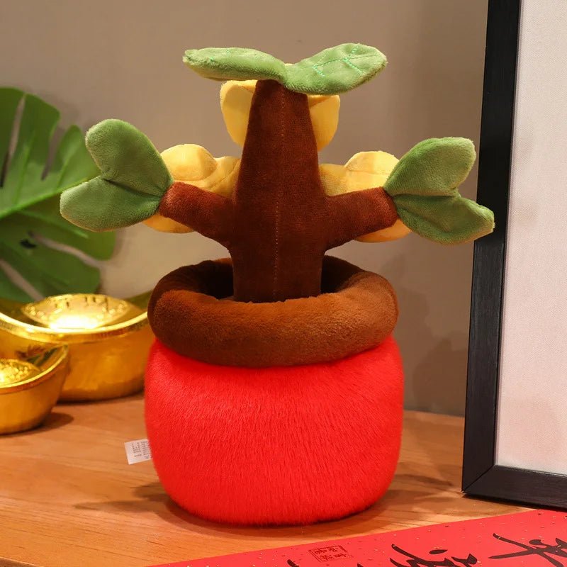 Gold Sycee Ingot Wealth & Prosperity Plushie Tree