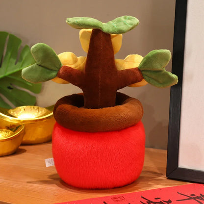 Gold Sycee Ingot Wealth & Prosperity Plushie Tree