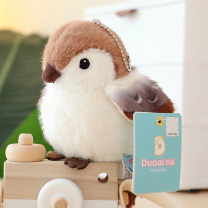 Sparrow Pocket Bird Keychain Pendant