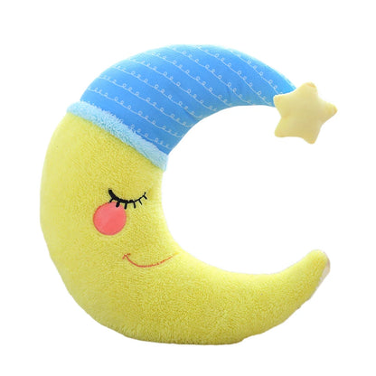 Sleeping Crescent Moon with Star Hat Plushie