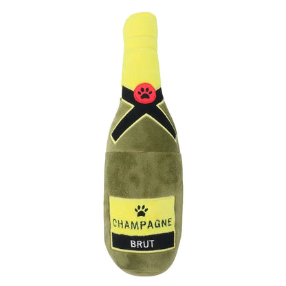 Brut Champagne Dog Plushie Squeaker Toy