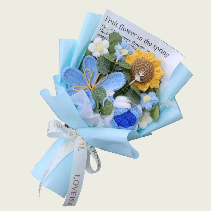 Blue Hibiscus / Blue Rose / Sunflower Plush Florist