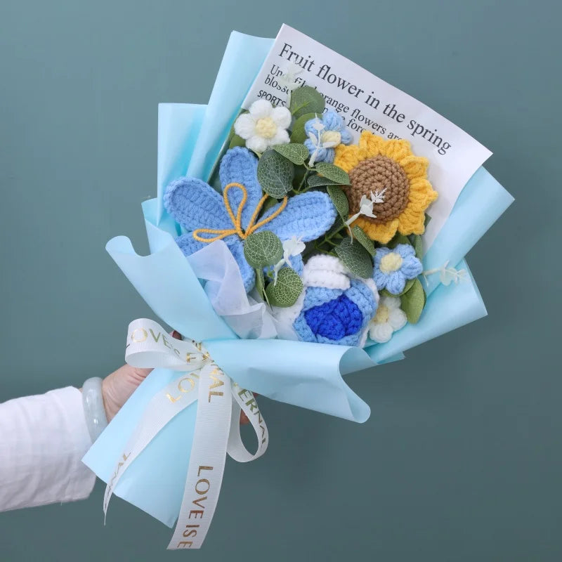 Blue Hibiscus / Blue Rose / Sunflower Plush Florist