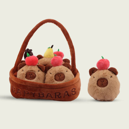 Basket of Capybara Plushies