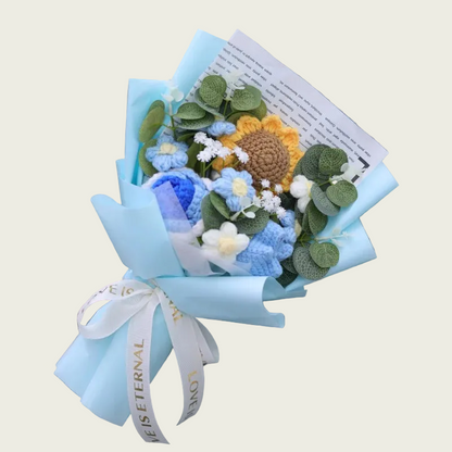 Blue Rose / Blue Tulip / Sunflower Plush Florist