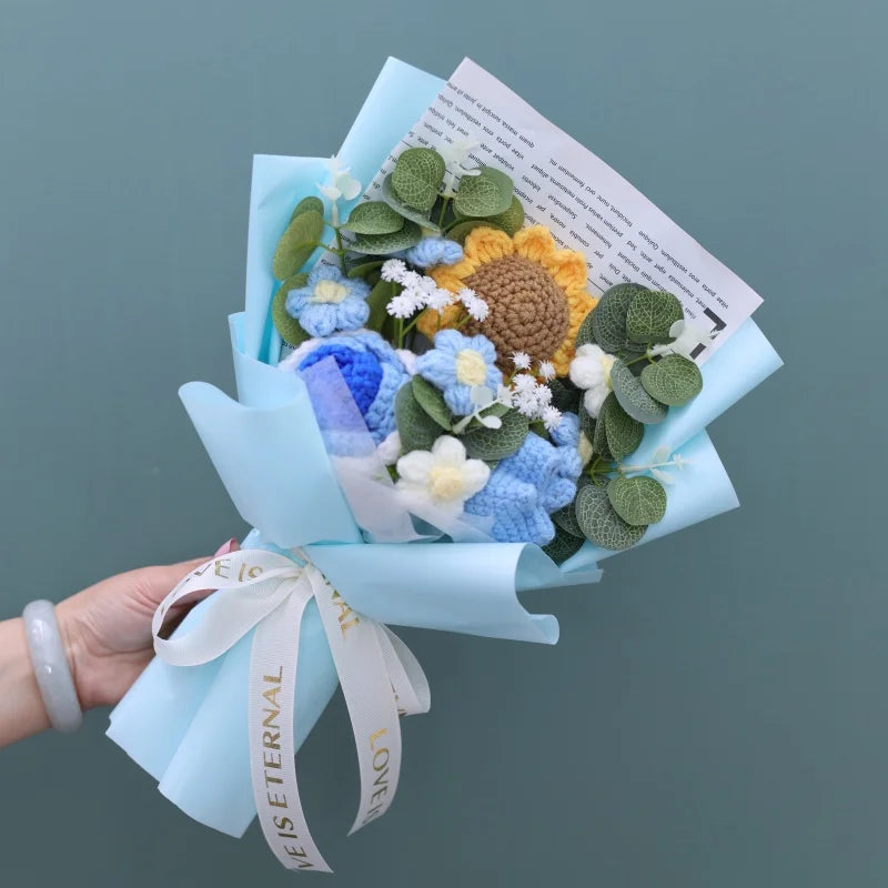 Blue Rose / Blue Tulip / Sunflower Plush Florist