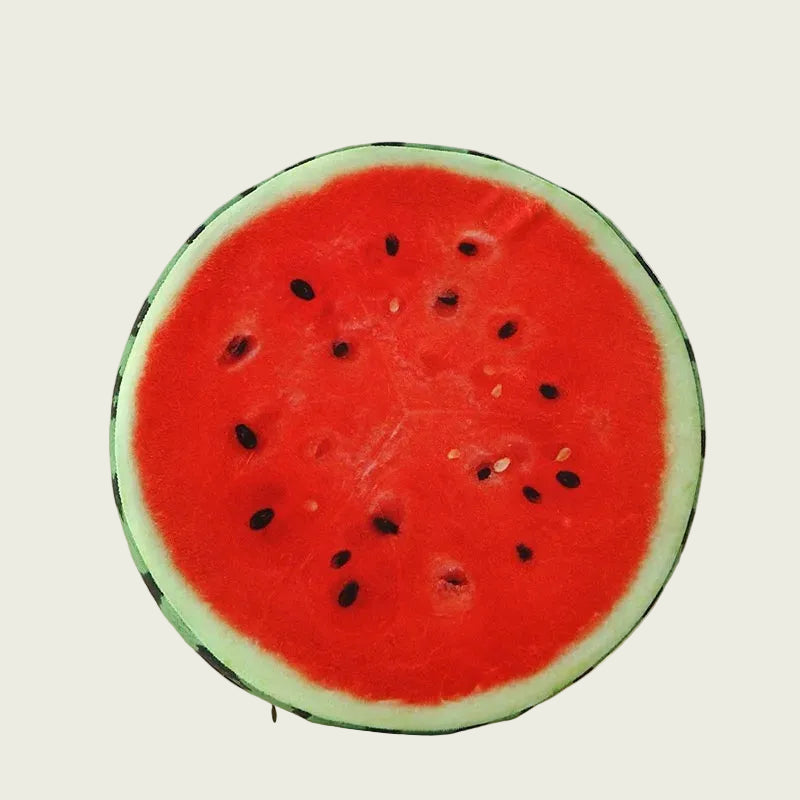 Round Slice of Lime Printed Fruit Cushion