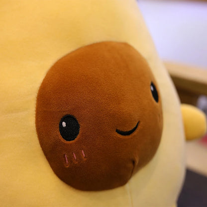 Smiling Halved Avocado Plushie