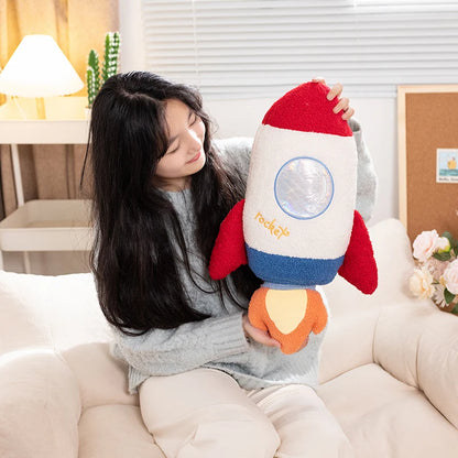 Rocket Plush Toy with Exhaust Flames