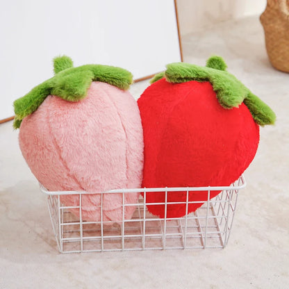 Red Strawberry Plush Pillow