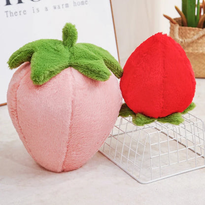 Red Strawberry Plush Pillow