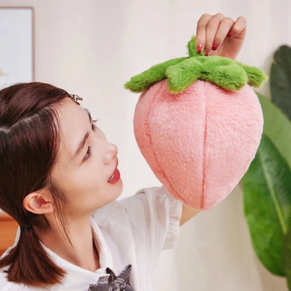 Pink Strawberry Pineberry Plush Pillow