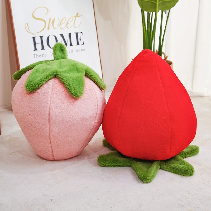 Red Strawberry Plush Pillow