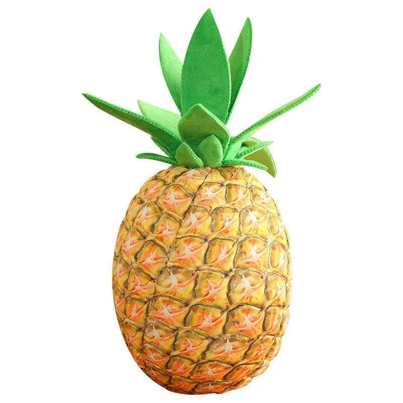 Golden-Yellow Realistic Plush-Textured Pineapple