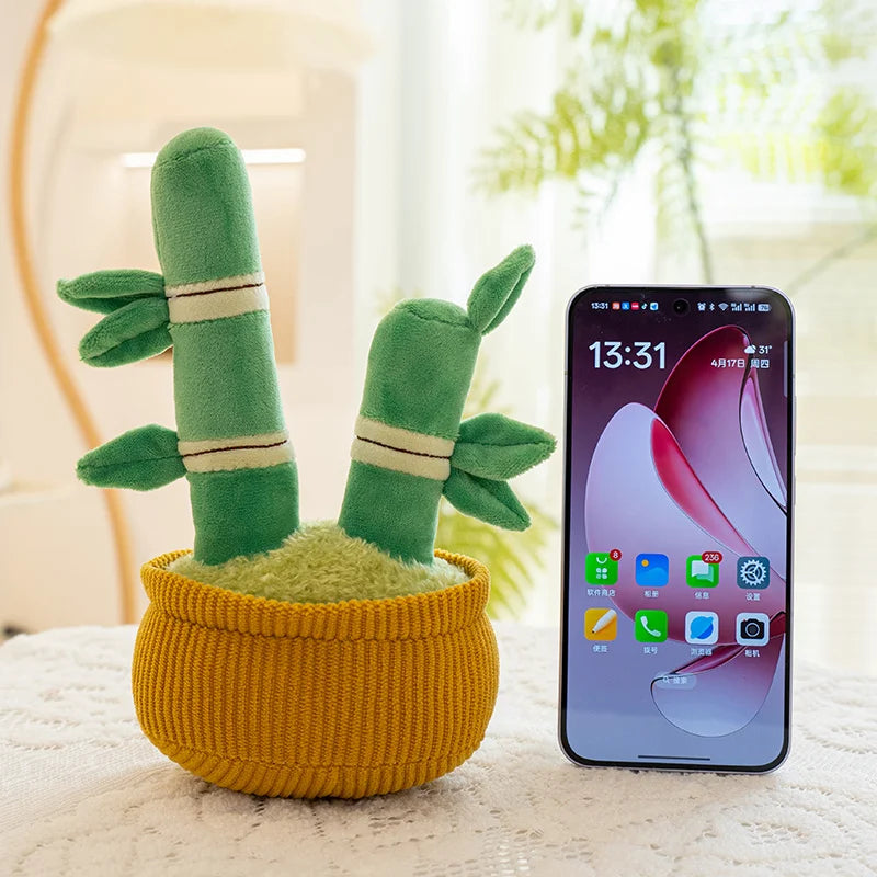 Mini Bamboo Plant Plush with Velcro