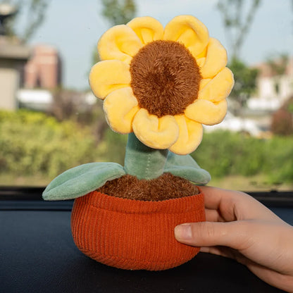 Mini Sunflower Plant Plush with Velcro