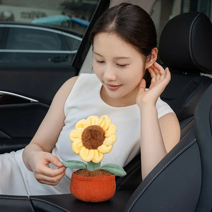 Mini Sunflower Plant Plush with Velcro