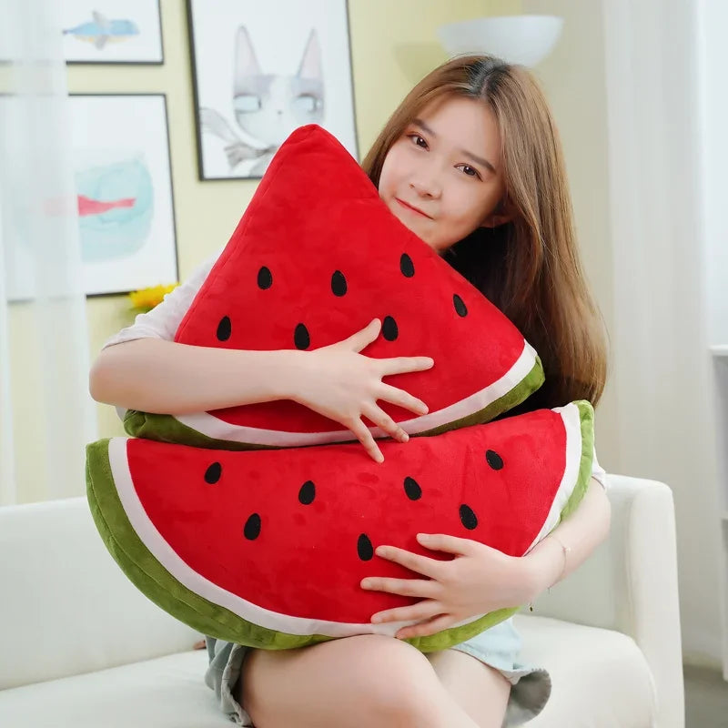 Black Seeded Watermelon Quarter Slice Plush