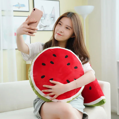 Black Seeded Watermelon Quarter Slice Plush
