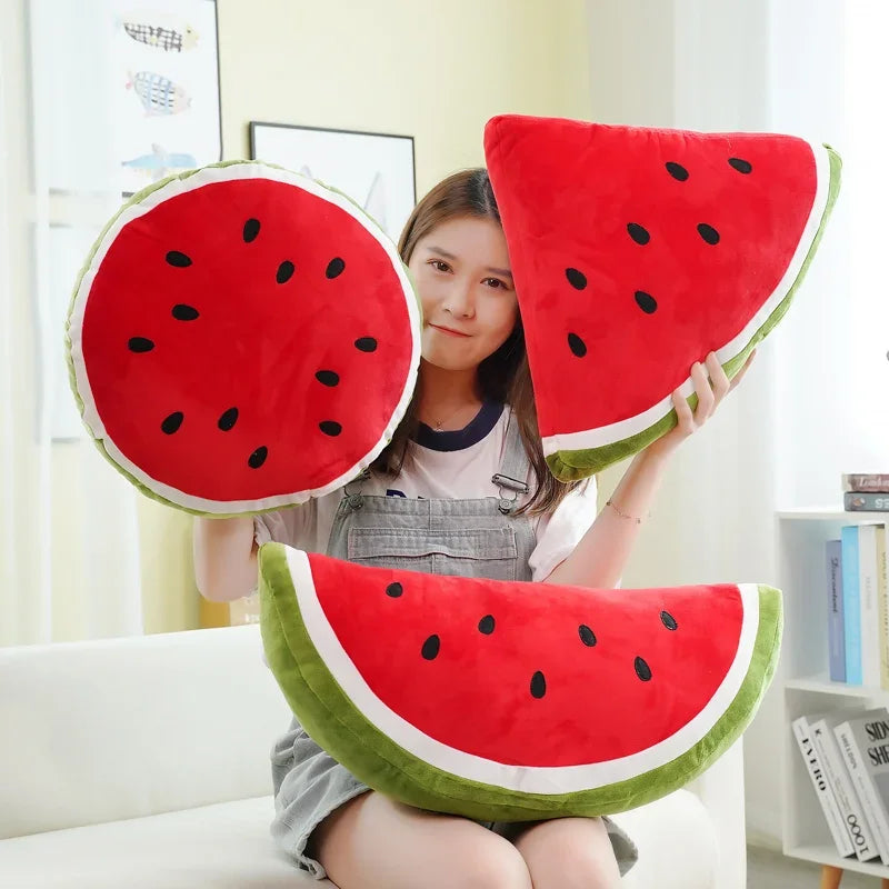 Black Seeded Watermelon Quarter Slice Plush