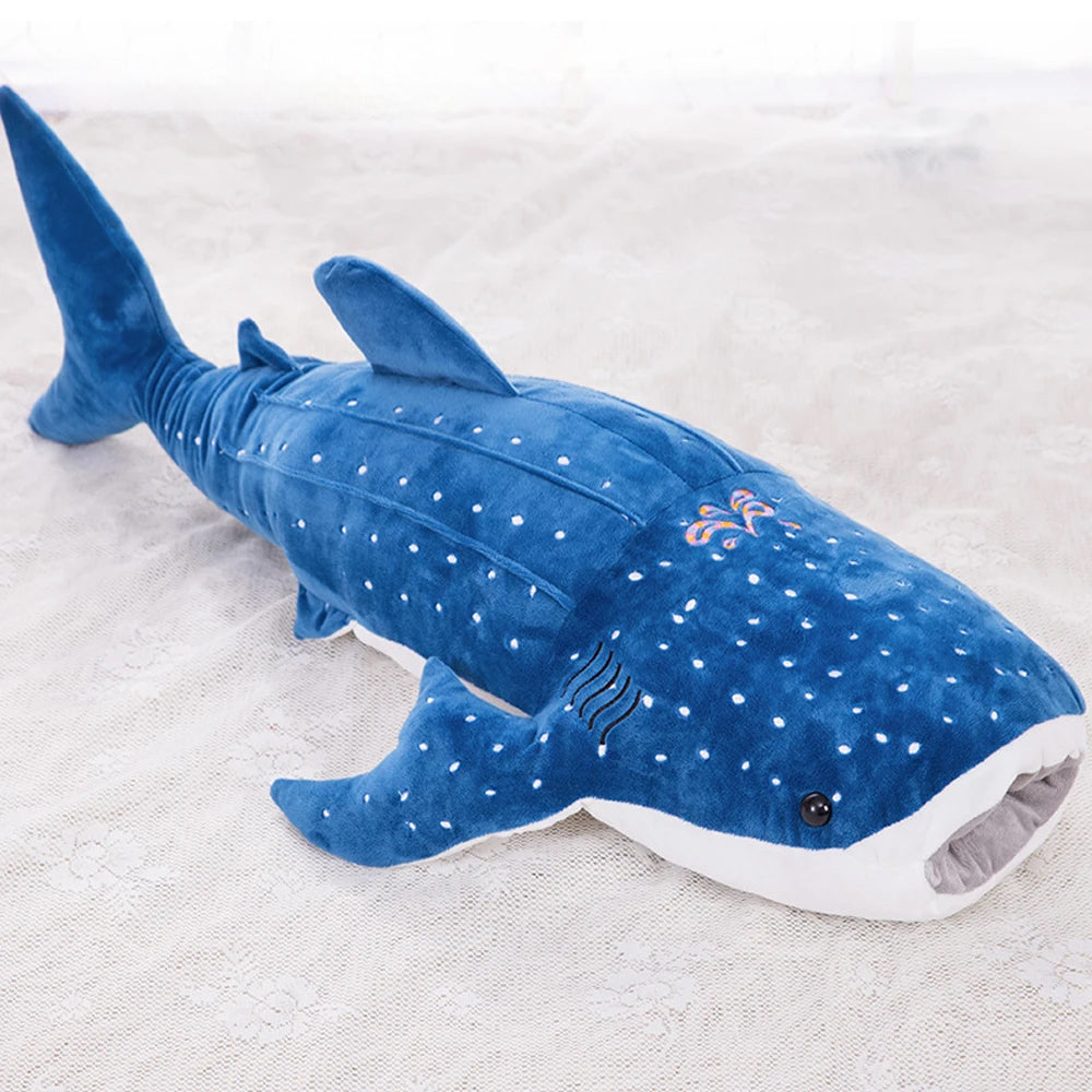 Spotted Blue Whale Shark Plushie 22" Stuffed Animal